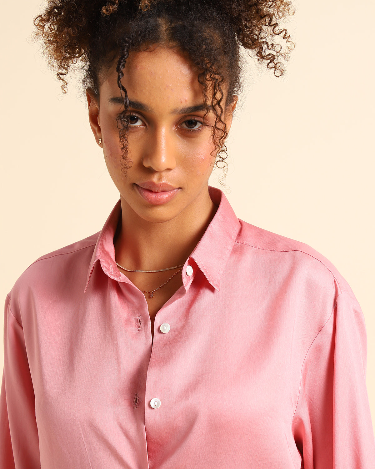 Conscious Tencel Satin Shirt - Pink