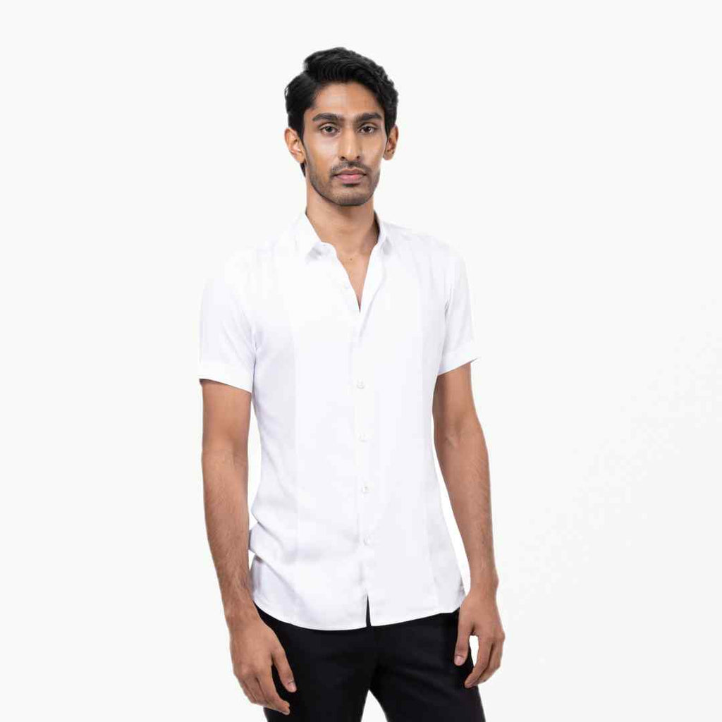 White Half Sleeve Shirt