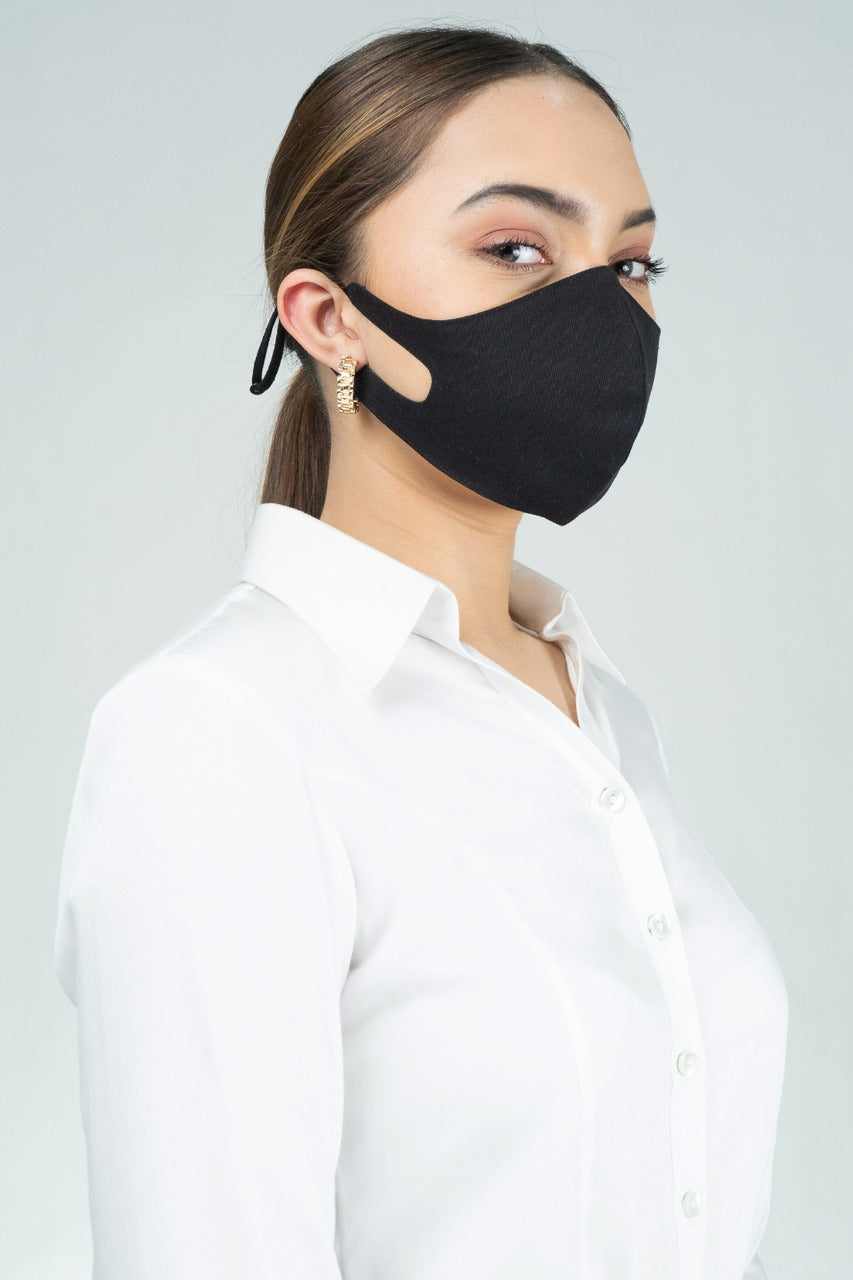 Basic Sustainable Organic Cotton Mask Black