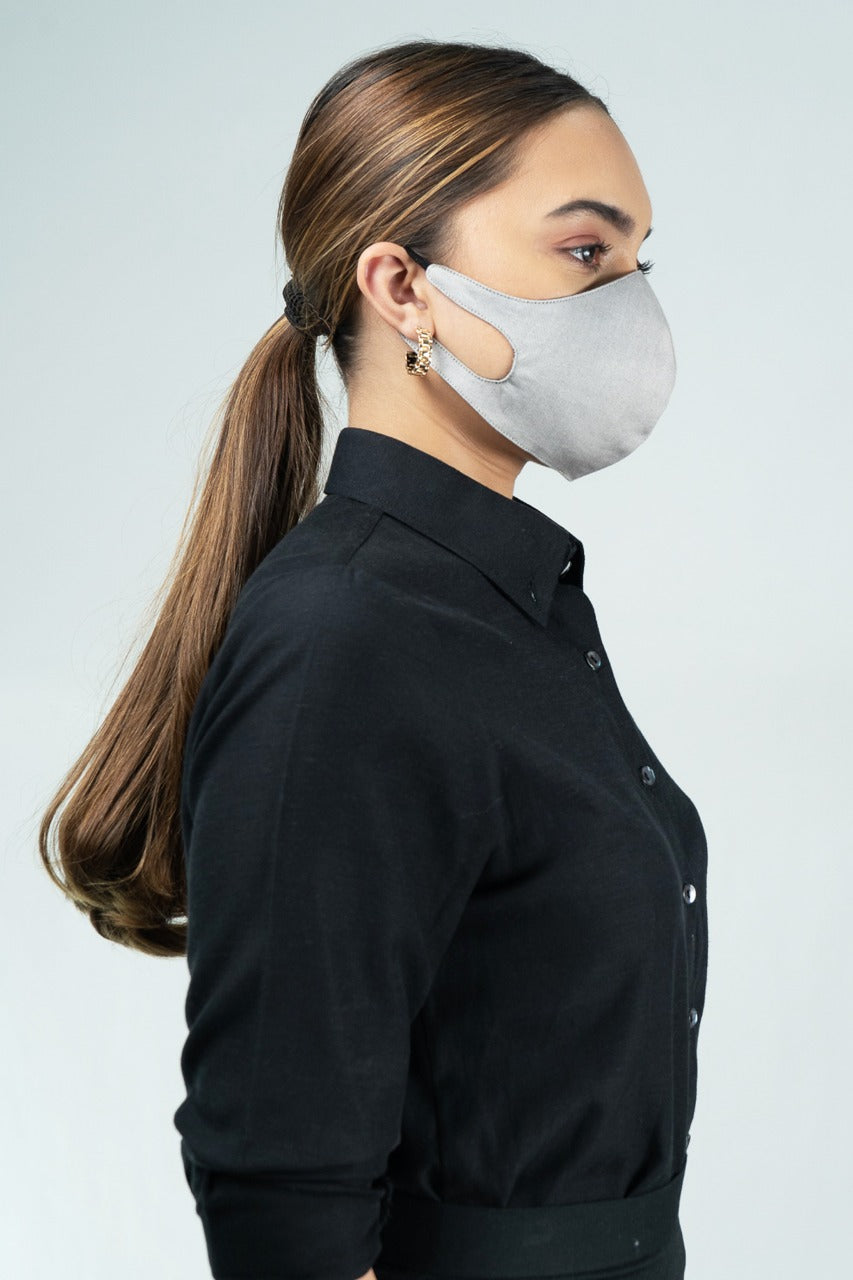 Basic Sustainable Organic Cotton Mask Grey