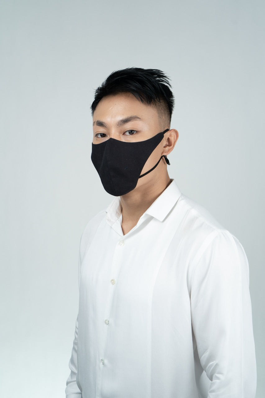 Basic Sustainable Organic Cotton Warrior Mask Black