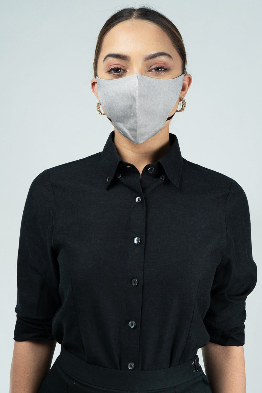 Basic Sustainable Organic Cotton Warrior Mask Grey