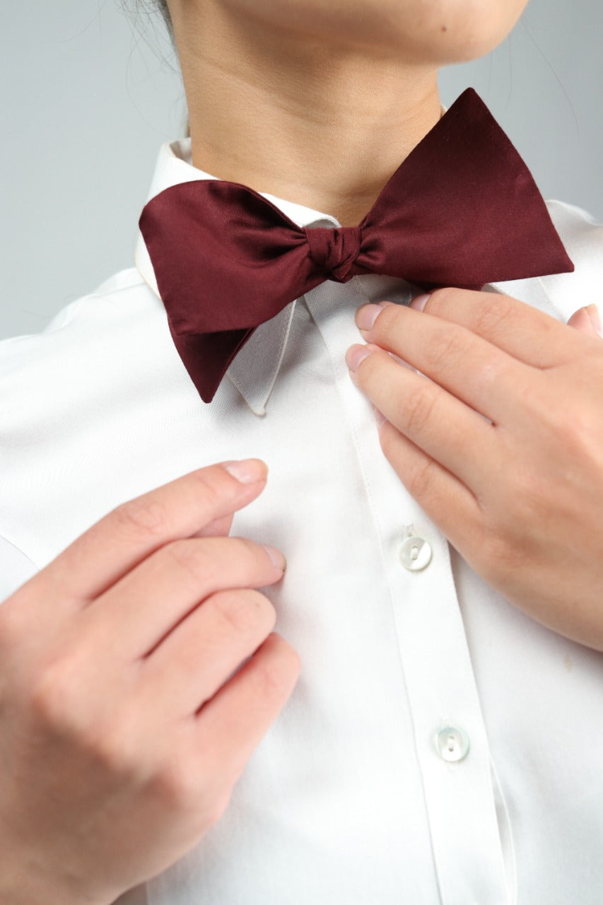 Classic Conscious Tencel Sustainable Bowtie Maroon Hand Made