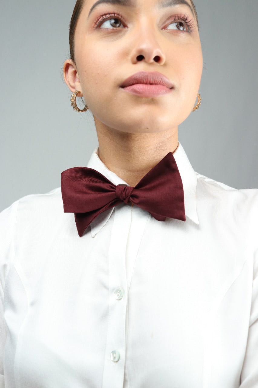 Classic Conscious Tencel Sustainable Bowtie Maroon Hand Made
