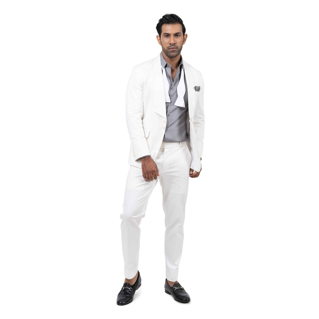 White Jacket With Button Details